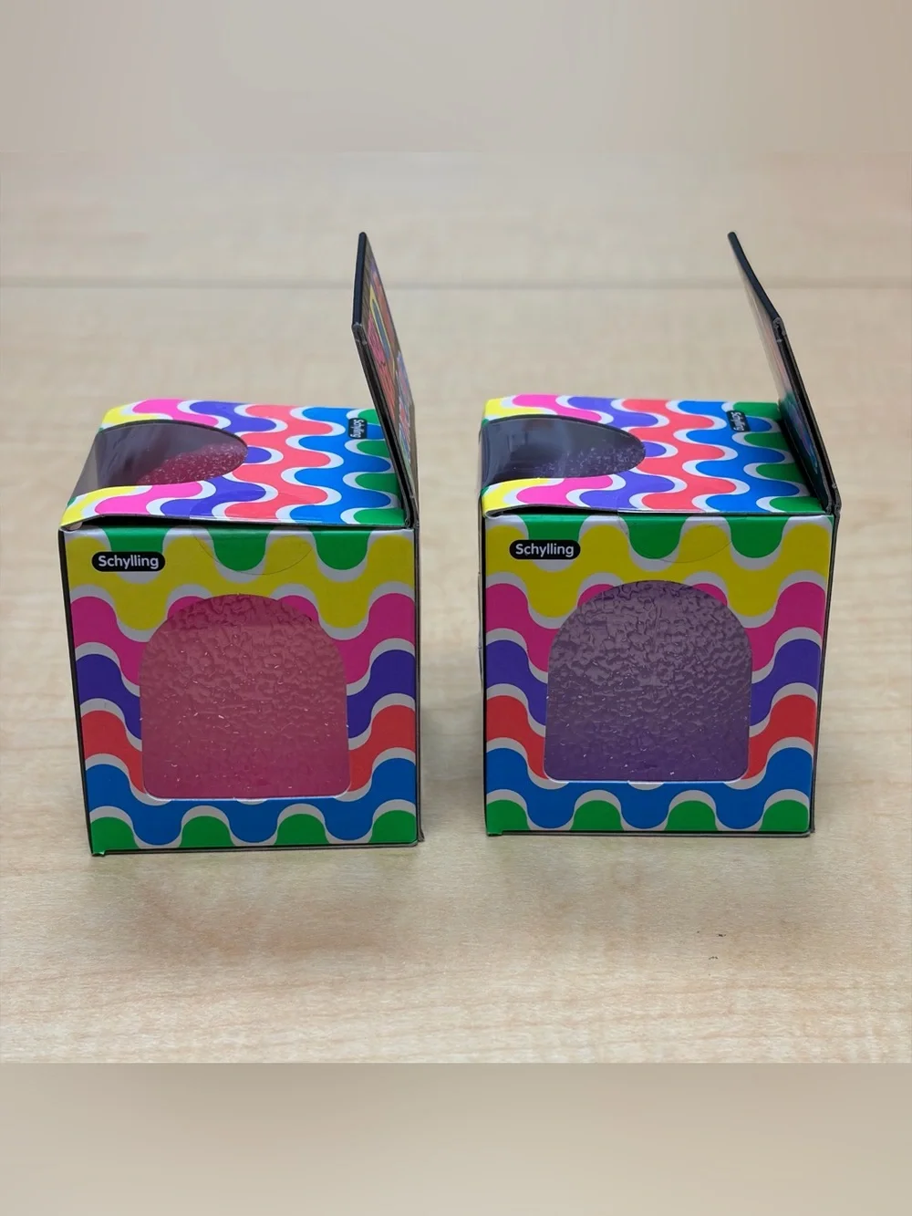 Lot of 2: Needoh Gumdrop Super Solid Squish Purple/Pink Squishy Fidget Toy New